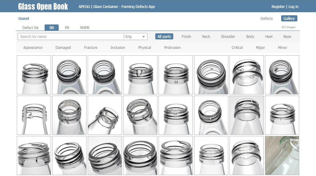 Glass Container - Forming Defects App