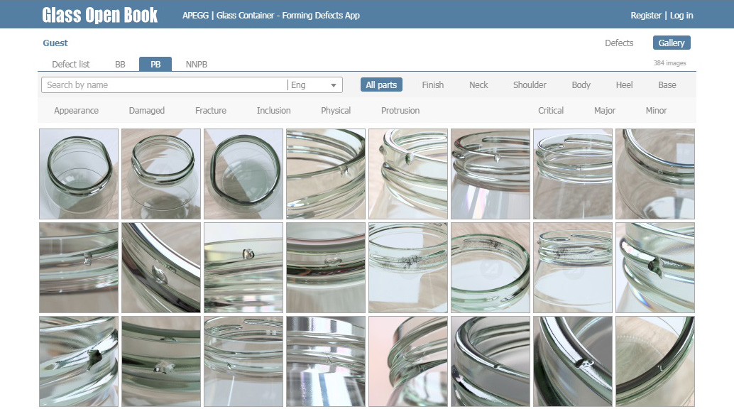Buckle Container Defect Glass Container - Forming Defects App | APEGG - Glass Experts